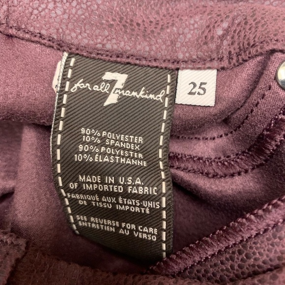 7 for all mankind knee seam coated skinny jeans - Picture 6 of 7